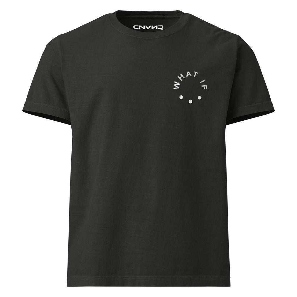 CNVNC What If heavyweight graphic tee — front print detail