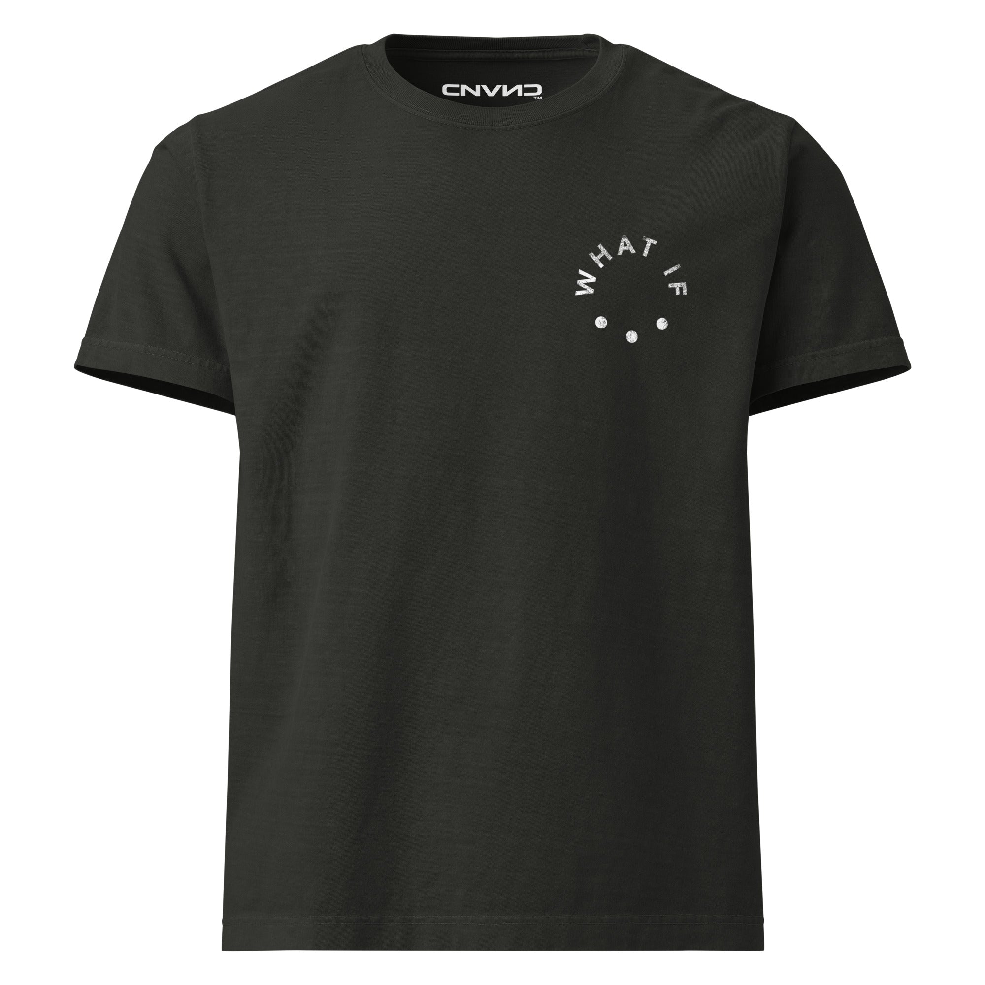 CNVNC What If heavyweight graphic tee — front print detail