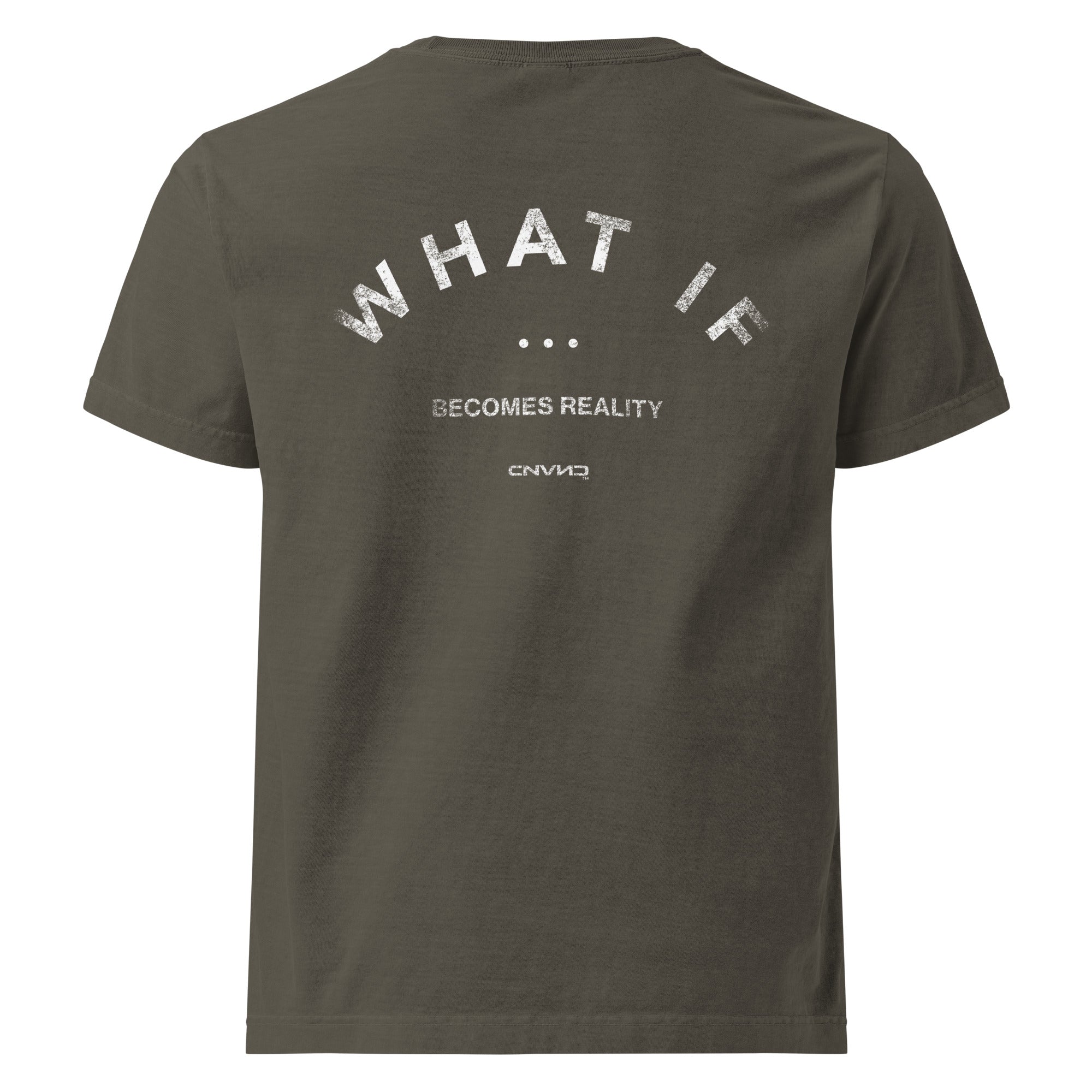 CNVNC What If heavyweight graphic tee — back print detail
